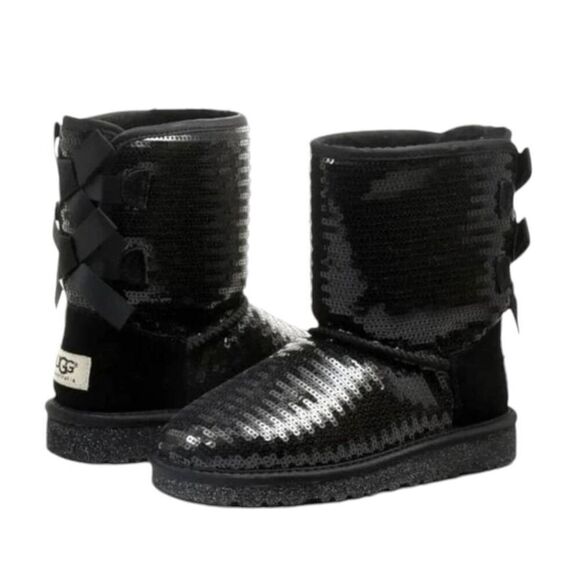 UGG Bailey Bow Short "Sequin" Winter Boot Size 6 - Picture 1 of 8
